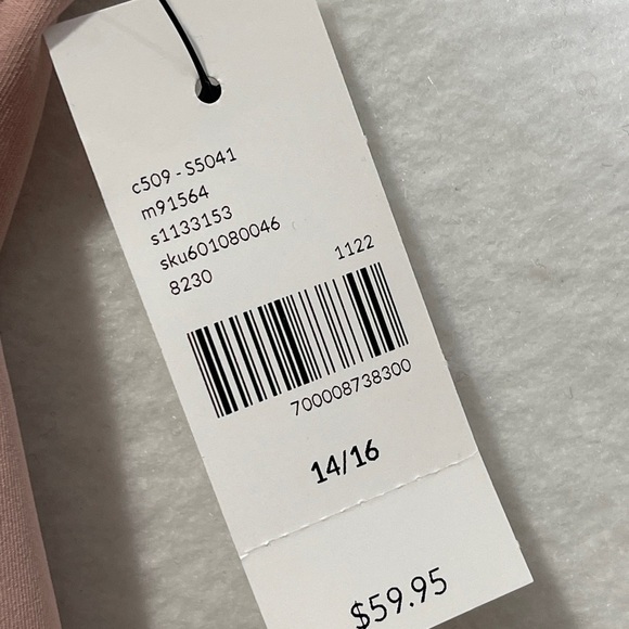 Lane Bryant Blush Bodysuit Tank Adjustable Straps 14/16 NWT Light Pink - Picture 5 of 6